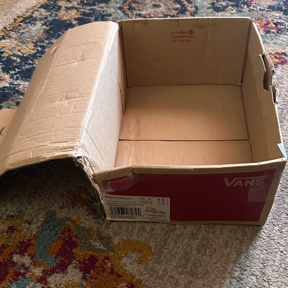 Vans Women's Burgundy and Black High-Top Sneakers - Picture 8 of 8